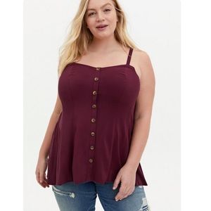 Torrid Challis Seamed Cami - Size 4X -